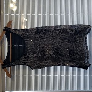 Express Snake Print Sequin Top size S